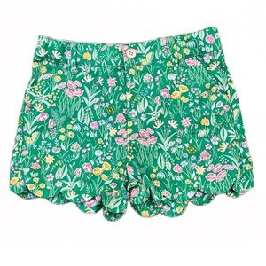 🌸 Girls crown & ivy Shorts | Floral | Scalloped | Adjustable Waist | Size 10
